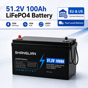 Customizable 51.2V 100Ah LiFePO4 Battery Bluetooth Logo IP65 Waterproof 6000 Cycles Grade A Lithium Battery EU Poland Stock - Product Image 1