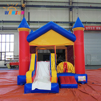 Château gonflable commercial WINSUN pour enfants, aire de jeux extérieure, combo toboggan, ignifuge, imperméable, PVC, certifié CE