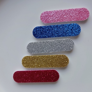 New Arrive 100Pcs/Lot 15*60MM Mini Glitter Nail Files Colorful Emery Boards