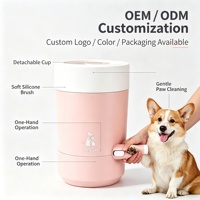 OEM ODM Gobelet de lavage automatique portable pour pattes d'animaux, nettoyeur de pattes réutilisable pour chien, lave-pattes en silicone souple pour toilettage de chiens et chats