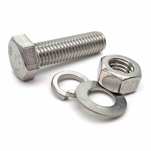 สกรูหัวหกเหลี่ยมและน็อตสแตนเลส 304 เมตริก DIN 933 DIN934 M24 - Product Image 1