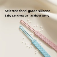 Nouvelle Chaîne de Sucette en Silicone Tricoté Anti-Perte pour Bébé, Qualité Alimentaire, Vente en Gros Usine Chine, Idéale pour la Dentition