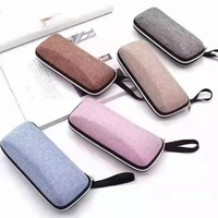 Nouvel étui rigide en EVA résistant à la pression, motif vintage, couleur lin, pour lunettes de soleil et de vue – Meilleure vente