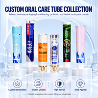 Tubes de dentifrice personnalisés en aluminium et plastique ABL 100 ml avec bouchon à vis, imprimés UV, emballage vide pour soins bucco-dentaires 12,7-35 mm