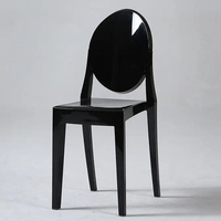 Chaises de salle à manger d'hôtel transparentes en plastique acrylique en polypropylène