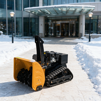 Souffleuse à neige télécommandée tout-terrain multifonctionnelle, balayeuse à neige, machine de déneigement sur chenilles hydrauliques pour ranch et ferme
