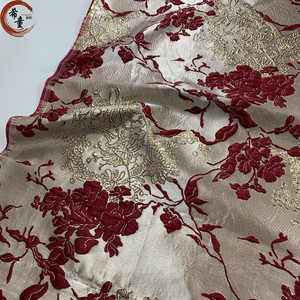 Африканская кружевная пряжа с цветочным узором окрашенная металлическая ткань из парчи жаккардовая ткань для платьев - Product Image 5