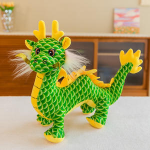 Nieuw Product Schattig Chinese Dragon Pluche Speelgoed Nieuw Ontwerp Chinese Dragon Nieuwjaar Cadeau Ornament Doek Poppen - Product Image 4