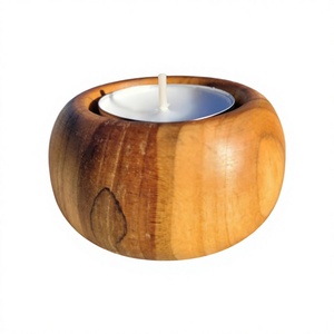 Wooden Handmade Eco-Friendly Rectangle <b>Tea</b> Light Holder Bowl Durable Home Decoration for Christmas - Product Image 1
