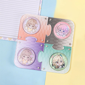 Spot Wholesale New Creative Wholesale Puzzle Badge <b>Storage</b> Card Brick Stand Transparent Magnetic Acrylic Display - Product Image 2