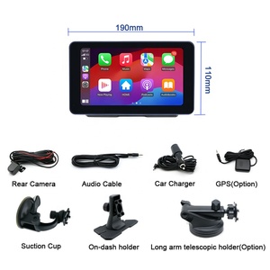 Xách tay 7inch Carplay màn hình cảm ứng Android tự động màn hình hiển thị DVR 4K + ahd1080p kết nối Bluetooth GPS navigation - Product Image 4