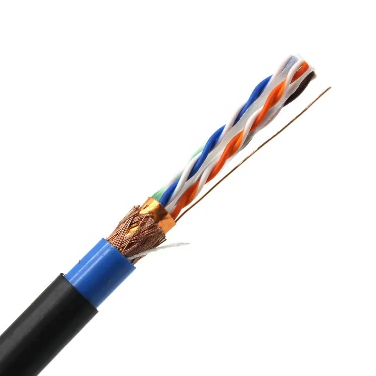 Кабель для наружной и внутренней сети Cat5 Cat6, водонепроницаемый, 305 м, в рулоне, экранированный Интернет-кабель UTP Cat 6, кабель Lan