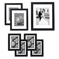 Marco de fotos de madera barato personalizado con impresión UV, póster en blanco y negro de dos tamaños, imagen de 24x36 pulgadas