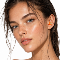 Bouchons d'oreilles réutilisables personnalisés OEM, bouchons d'oreilles en silicone double couche avec réduction du bruit de 35 dB pour la vente en gros