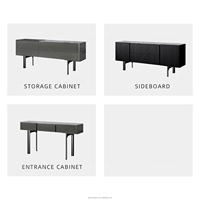 Meuble de rangement de luxe minimaliste moderne pour couloir, entrée, hall, salon, console TV, avec plateau en métal, pour appartement et hôtel