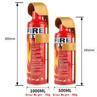 Extincteur portable à base d'eau 500ml 1000ml, spray mousse pour voiture, boîte à gants, maison, voyage