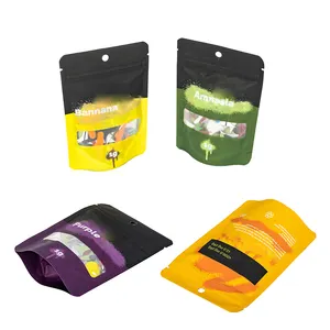 Emballage de biscuits alimentaires en feuille aluminisée personnalisée 3.5g de sac de pochette en mylar doux au toucher impression numérique 3.5 sac en plastique Ziolock anti-odeur