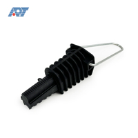 Connecteurs à fibres optiques pour l'extérieur Pince de tension à coin pour câble de dérivation Installation aérienne Accessoires de serrage de fil d'ancrage ADSS