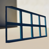 Ventana de Seguridad con Estructura de Aleación de Aluminio Personalizada, Ventana Industrial Fija Resistente a Impactos para Edificios Industriales