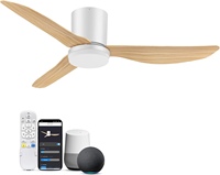 Ventilateur de plafond LED Fandelier intelligent Tuya, lampe ventilateur noire à intensité variable, télécommande, ventilateur de plafond électrique LED pour salle à manger et maison