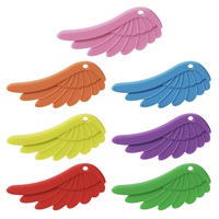 Nouvel Arrivage Original : Collier de dentition sensoriel en silicone Ailes d'ange, jouet apaisant à mordre pour enfants de 0 à 24 mois