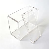 Vitrine à cartes en acrylique empilable personnalisée, boîte de présentation avec couvercle magnétique pour collection ETB