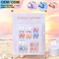 ZRKGEL 2026 Gel UV pour Nail Art, 6 Couleurs Effet Nacré, Gel de Modelage Créatif, Non Toxique, Écologique, Sans TPO ni HEMA, Kit de Gel pour Ongles