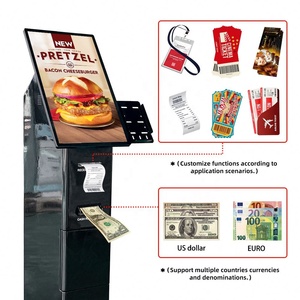 Windows/Android System Payment Kiosk 15.6/21.5 Inch Touch Screen QR <b>Scanner</b> <b>Printer</b> Cash Receive Self Service Machine - Product Image 5