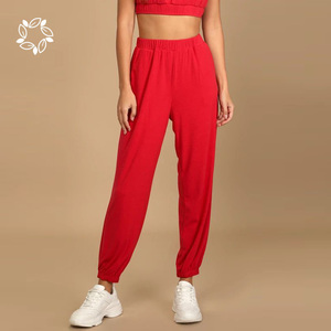 Soutien-gorge court bio Top et joggeurs Femme Bambou Activewear Coton Bio <span class=keywords><strong>Lounge</strong></span> Joggers Set Bamboo Sports Wear Tik Tok - Product Image 6