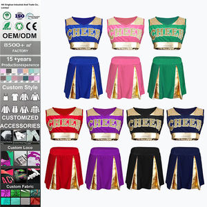 Uniforme de Animadoras sin Mangas de Primera Calidad MANGOES FASHION para Niñas, con Logotipo Personalizado OEM, Nuevo, 100% Poliéster, Secado Rápido y Transpirable - Product Image 2