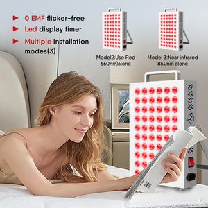 적색광 치료 60개 LED 630/660/850/940nm 등급 장치 피부, 회복, 수면, 적색 근적외선 LED 라이트 패널 - Product Image 4