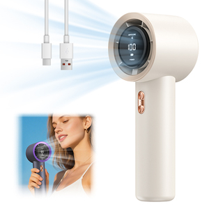 Ventilateur de refroidissement portable à moteur sans balais, 199 vitesses réglables, rechargeable par USB, pour les voyages, le camping en plein air - Product Image 1