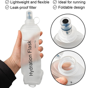 150ml 250ml 500ml Custom Logo TPU Soft Flask Water Bottle BPA-Free <strong>Hydration</strong> <strong>Bladder</strong> for Sports and Outdoor Activities - Product Image 6