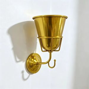 Stainless Steel <b>Wall</b> <b>Planter</b> Round <b>Indoor</b> Hanging Basket For Home Decoration - Product Image 1