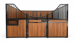 馬の所有者とレーシングファームのための高品質パウダーコーティングされた馬の納屋ヘビーデューティープレハブの屋台 - Product Image 4