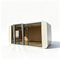 Maisons préfabriquées de luxe en structure acier de 20/40 pieds, cabines modulaires Tiny Apple pour hôtels ou villas, maisons préfabriquées à vendre