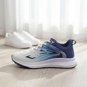 Zapatillas Deportivas Guochao Blancas y Azules, Ligeras, Transpirables, con Cordones, Unisex, Artículo-501, Zapatillas Deportivas Guochao Blancas y Azules, Ligeras - Product Image 1
