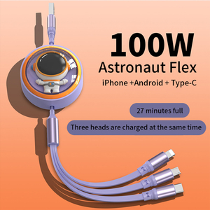 Phi Hành Gia Có Thể Thu Vào 100W Loại C Micro Thực 1.3M 100W Pd Siêu Nhanh Sạc Đa Chức Năng 3 Trong 1 Cáp USB - Product Image 5