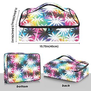 Sac isotherme personnalisable pour livraison de repas, sac à déjeuner, sac de transport pour barbecue, sac isotherme pour plats à emporter, sac isotherme pour pique-nique, imprimé arc-en-ciel Hawaï - Product Image 3