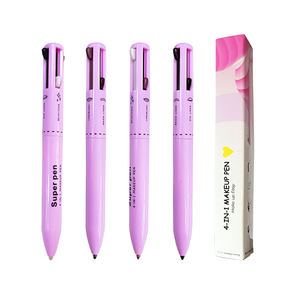 自有品牌定制四色4填充荧光笔唇线眼线笔眉笔4色化妆笔4IN1 - Product Image 3