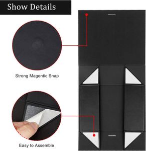Gift <b>Box</b> with Lid <b>for</b> <b>Presents</b> 10.5x7.5x3.1 Inches with Ribbon and Magnetic Closure(1-Pack) (Black) - Product Image 6