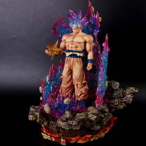 Figura Anime Super Goku de 35cm, figura <span class=keywords><strong>Gogeta</strong></span>, bolas de dragones, Super Saiyan, Sun Wukong GK, versión Heterocolor del modelo Awakening - Product Image 2