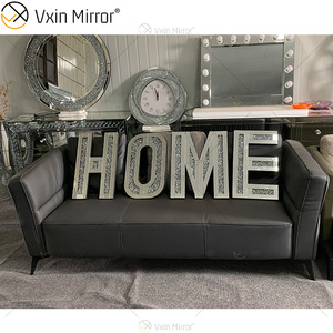 Amore e casa <span class=keywords><strong>dolce</strong></span> e adorabile specchio decorativo decorazioni da parete grande specchio da parete decorativo con diamanti specchio argento lucido 3d - Product Image 5