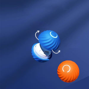 Toptan fabrika çevre dostu kauçuk lüks katı kapalı turuncu mavi kauçuk plastik interaktif Pet kedi köpek oyuncak topu Fetch Fetch - Product Image 5