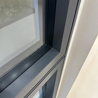 Fabrication de fenêtres à ouverture vers l'intérieur en aluminium double de haute qualité, norme canadienne 2026, sur mesure, en gros, Huasin