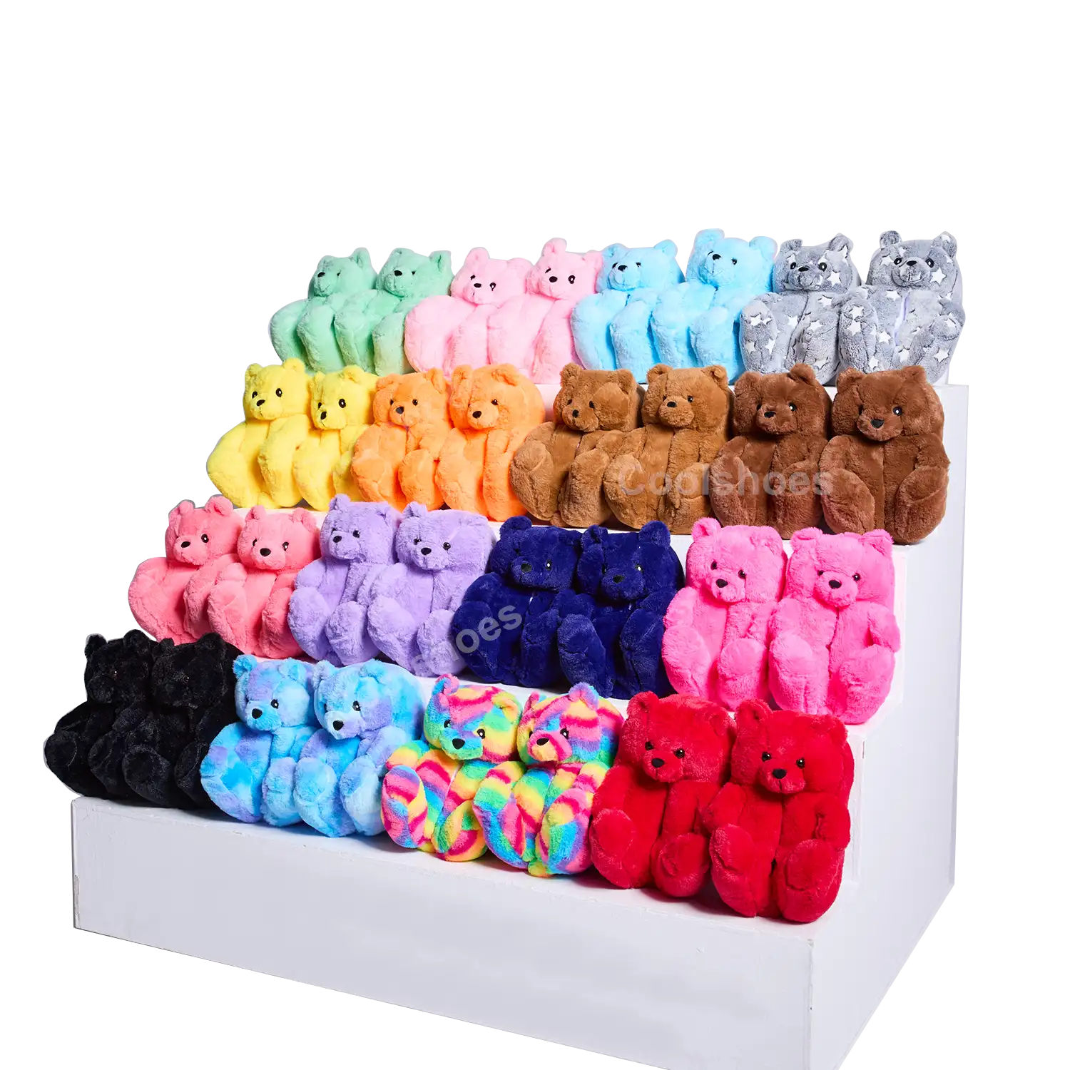 Drop Shopping Delivery House Plush Slipper animals glow in the dark Teddy Bear Slippers For Women Girls One Size Fit All