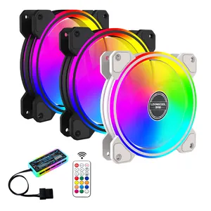 Lovingcool kualitas baik disesuaikan 12V kipas pendingin 120mm 6PIN permainan pendingin PC dapat mengubah warna LED RGB casing kipas untuk komputer