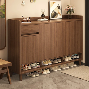 Organizador de Zapatos de Madera Modular Moderno Personalizado, Impermeable, Duradero, a Prueba de Polvo, Independiente, para Espacios Pequeños y Apartamentos - Product Image 1