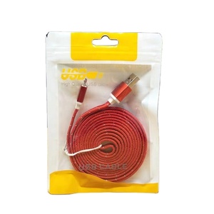 Nhựa Trong Suốt Đứng Lên <span class=keywords><strong>Pouch</strong></span> Nhiệt Seal LDPE Với Xử Lý Dây Kéo Điện Thoại Di Động Zop Khóa Bao Bì Túi In - Product Image 1