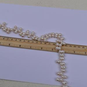 สร้อยคอมุกน้ำจืดทรงบาร็อคสีขาวชมพูธรรมชาติ ลูกปัดแปดตัว สำหรับงาน DIY ทำมือ ยังไม่เสร็จสมบูรณ์ 37 รู - Product Image 4